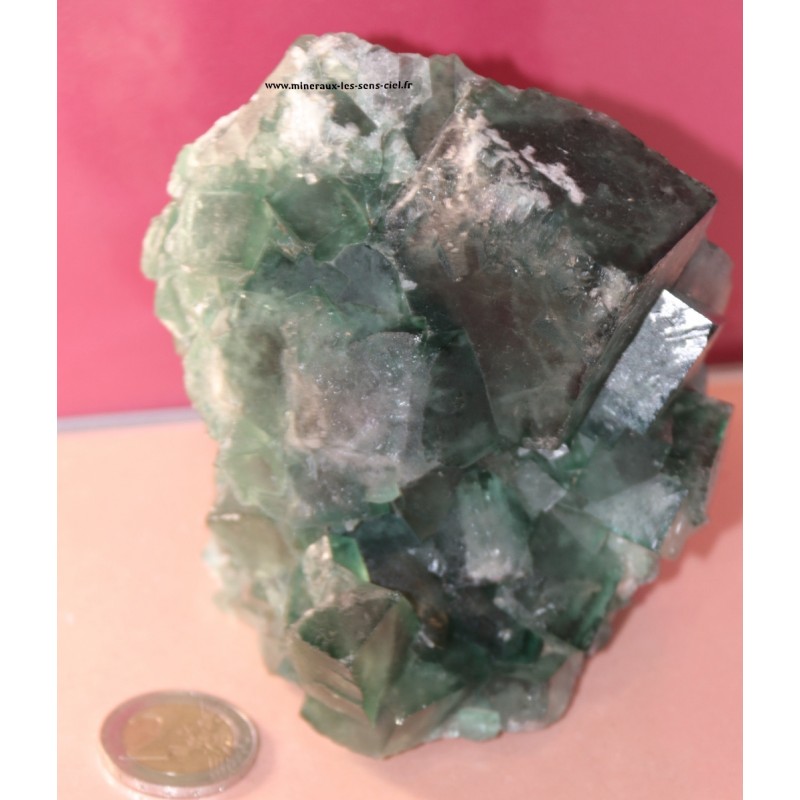 bloc fluorite verte pierre brute du Madagascar