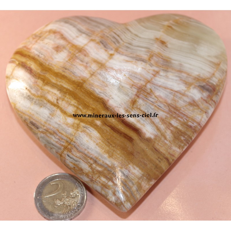 coeur en pierre onyx marbre