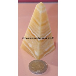 obélisque ou pointe calcite orange poli