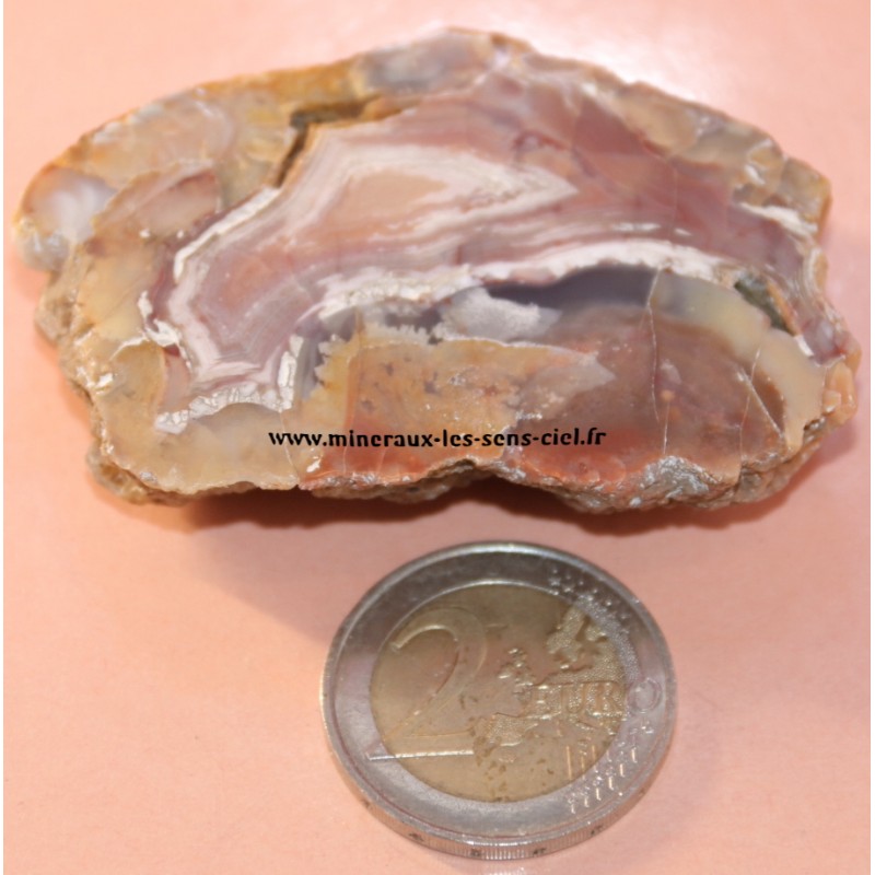 tranche agate brute poli