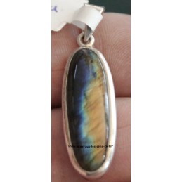 pendentif pierre labradorite monté sur argent