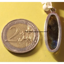 pendentif labradorite monté sur argent du Madagascar