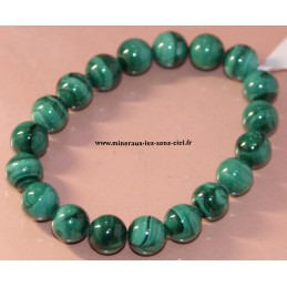 bracelet boules 10mm pierre malachite du CONGO