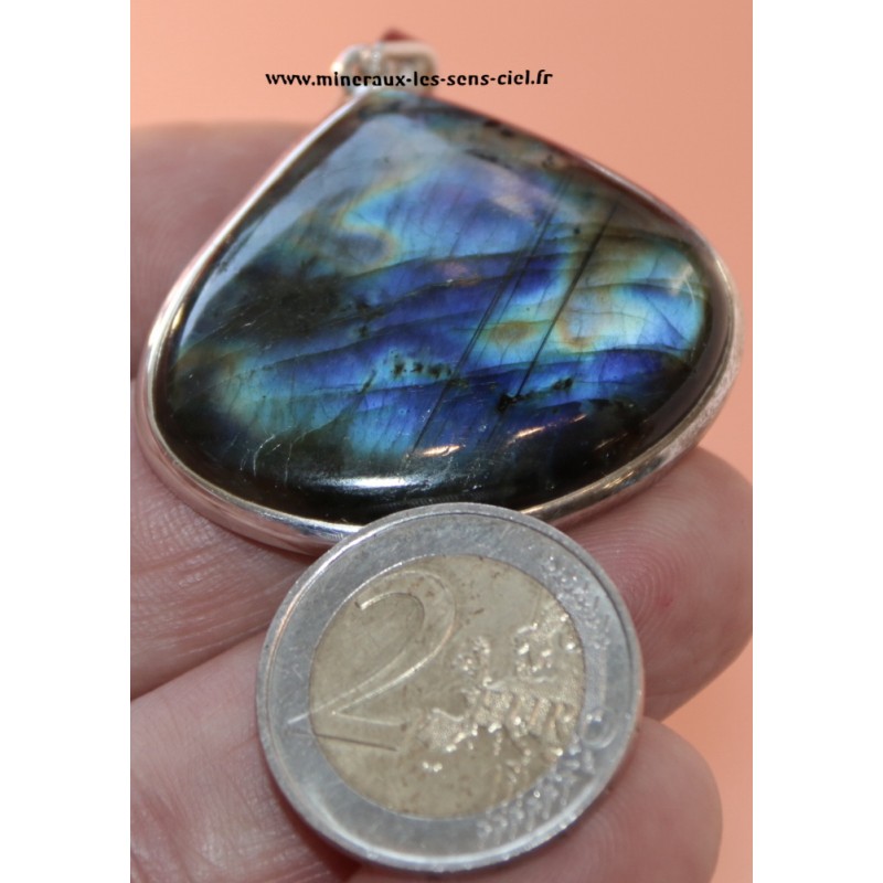 pendentif labradorite sur argent du madagascar