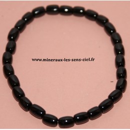 bracelet grains pierre tourmaline noire