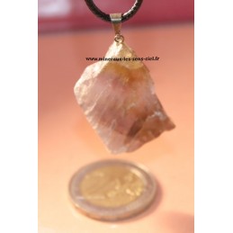 pendentif plaque pierre super seven brut poli