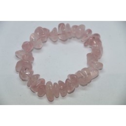 Bracelet Baroque Quartz Rose poli