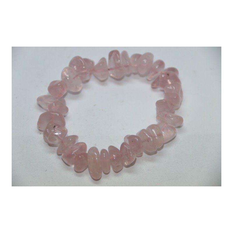 Bracelet Baroque Quartz Rose poli