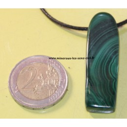 pendentif pierre malachite poli du Congo