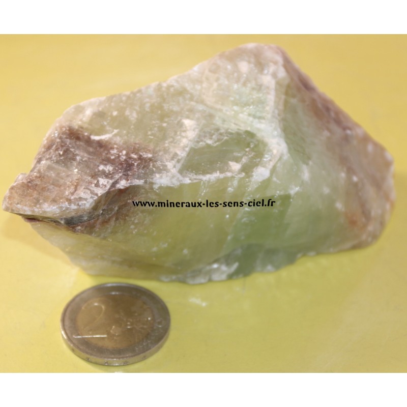 calcite verte pierre brut