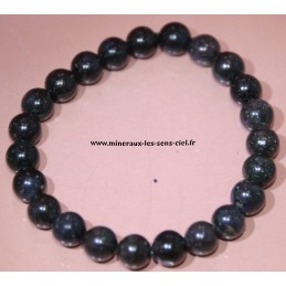 Bracelet boules 8mm opale noire