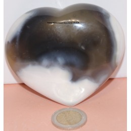 coeur en pierre agate naturelle