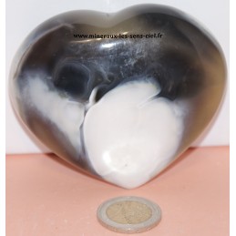 coeur en agate naturelle