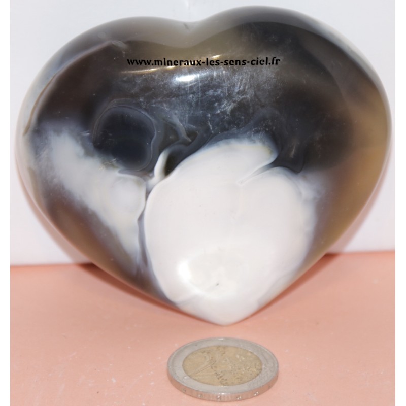 coeur en agate naturelle