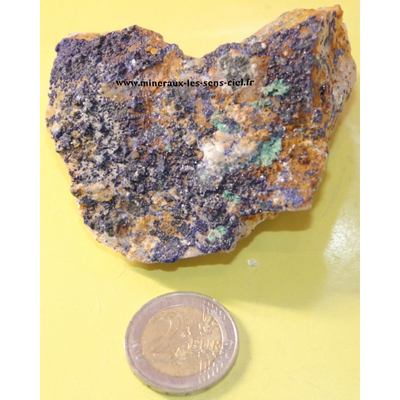 plaque azurite malachite brut