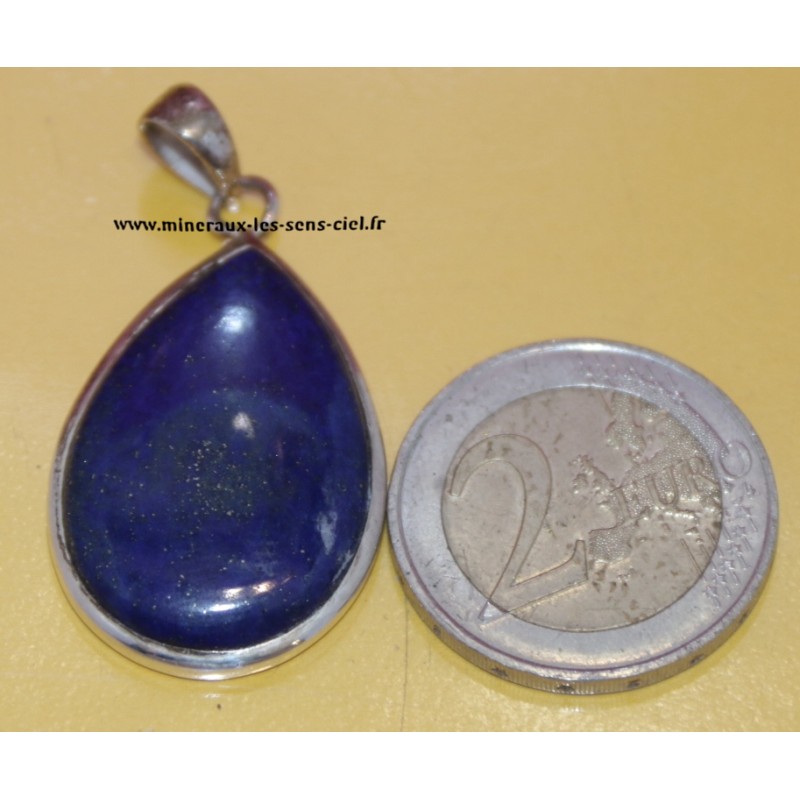 pendentif goutte lapis lazuli d'Afghanistan