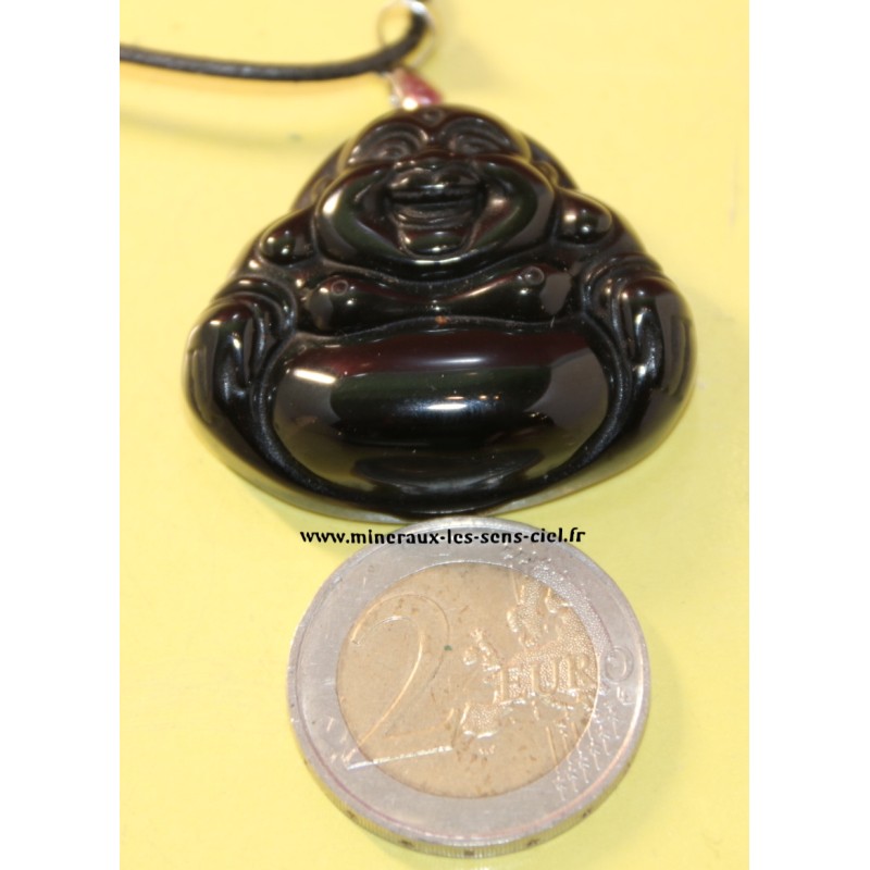 pendentif bouddha obsidienne oeil celeste