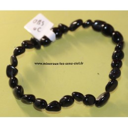 Bracelet grains obsidienne oeil celeste