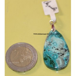 pendentif chrysocolle brut poli