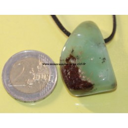 pendentif chrysoprase pierre roulée qualité extra