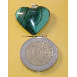 Pendentif Coeur Malachite