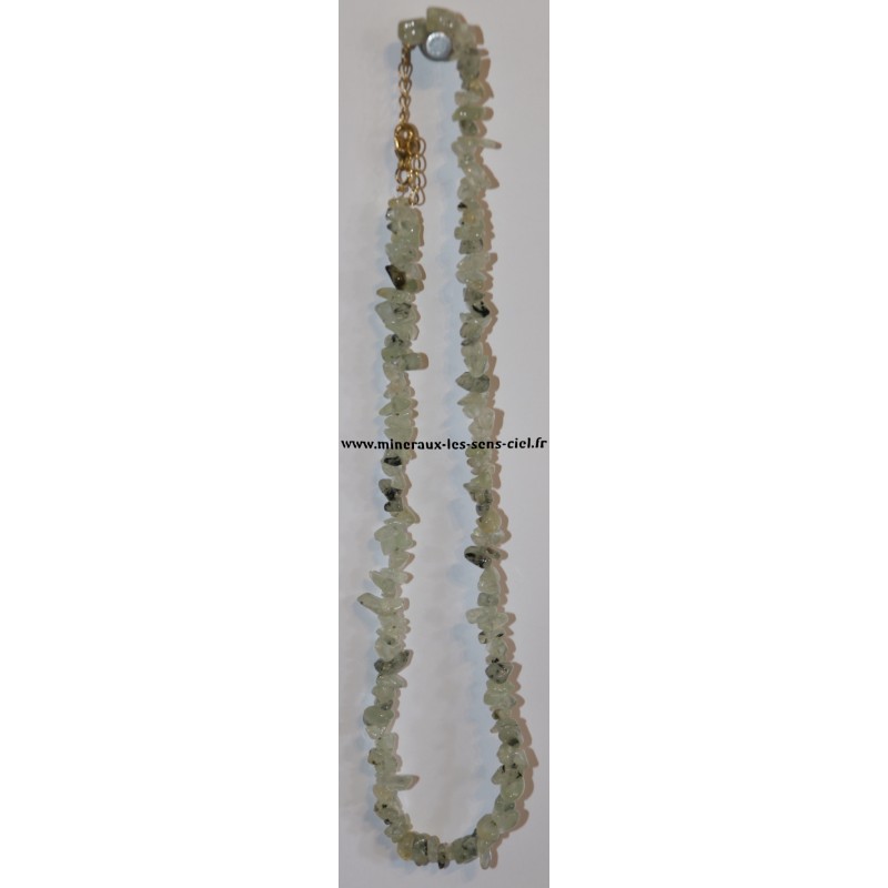 collier baroque pierre prehnite