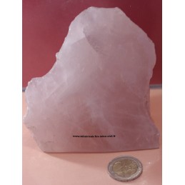 bloc de pierre quartz rose brut poli