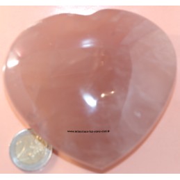 coeur en pierre quartz rose du Madagascar
