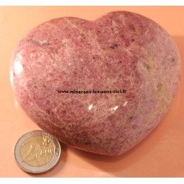 coeur en pierre rhodonite