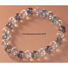 bracelet boules 8mm pierre angel aura et aqua aura