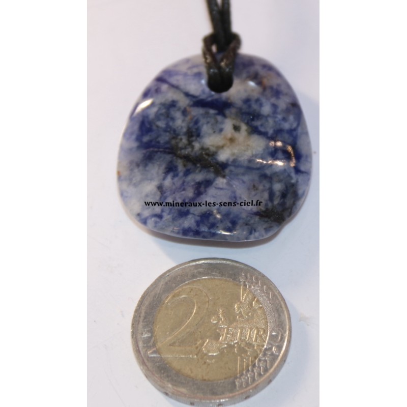 pendentif chips pierre sodalite