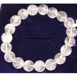 Bracelet Boules 10mm Quartz Fantôme