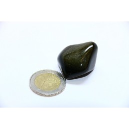 Obsidienne noire doré pierre roulée