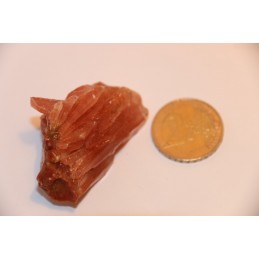 Calcite rouge pierre brute