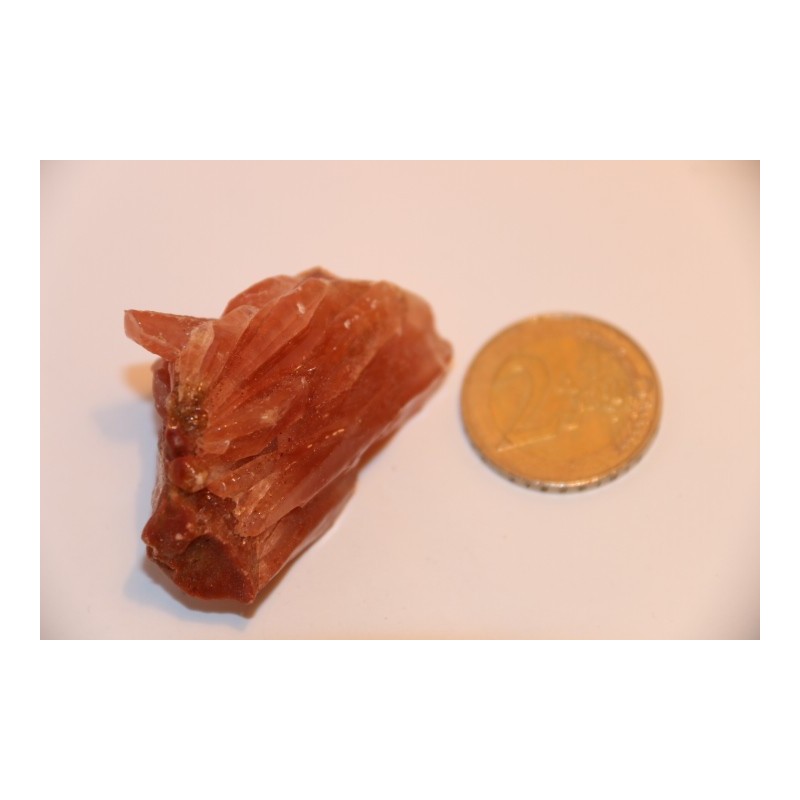 Calcite rouge pierre brute