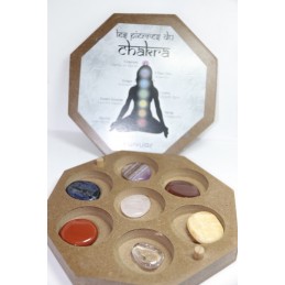 Boite en bois Galet 7 chakras