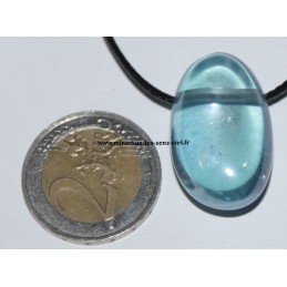 pendentif goutte aqua aura poli