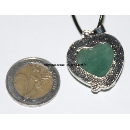 pendentif coeur aventurine verte