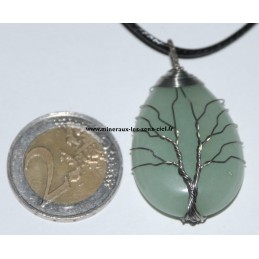 pendentif arbre de vie aventurine verte