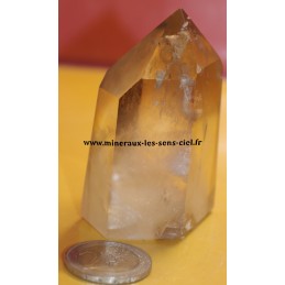 pointe citrine quartz fantôme