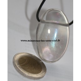 pendentif galet quartz angel aura