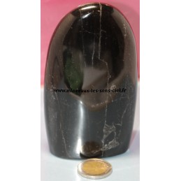 bloc de pierre tourmaline noire poli