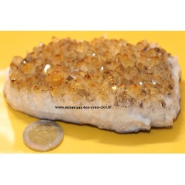 plaque de citrine pierre brut du Brésil