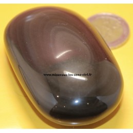 obsidienne oeil celeste galet pierre roulée