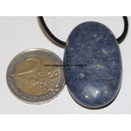 pendentif dumortierite galet pierre roulée