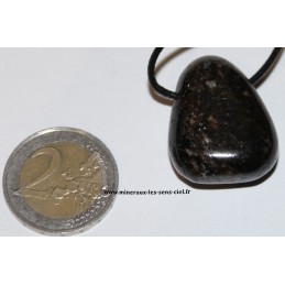 pendentif goutte dravite pierre roulée