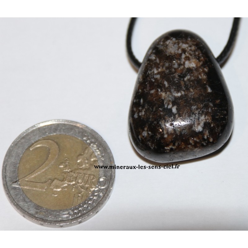 pendentif pierre dravite goutte pierre roulée