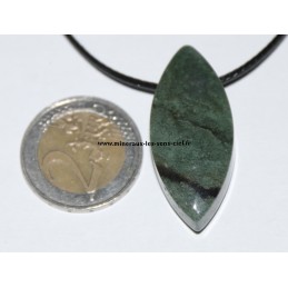 pendentif navette agate mousse