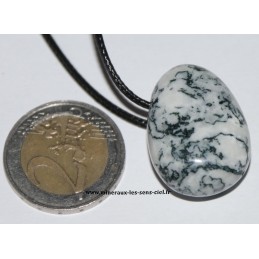 pendentif goutte agate arboré