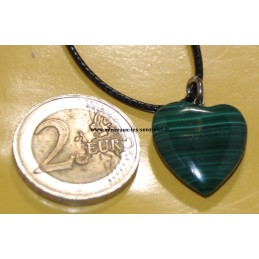 pendentif pierre malachite coeur